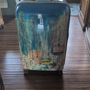 Colorful Cityscape Rolling Suitcase